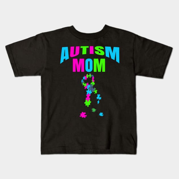 Autism Mom Kids T-Shirt by letnothingstopyou